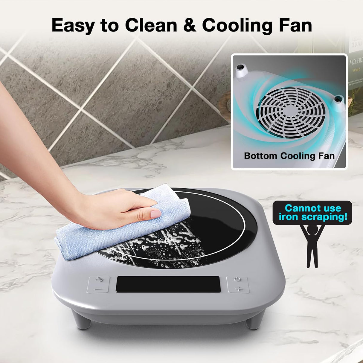 13 Inch Single Burner Portable Induction Cooktop 1800W