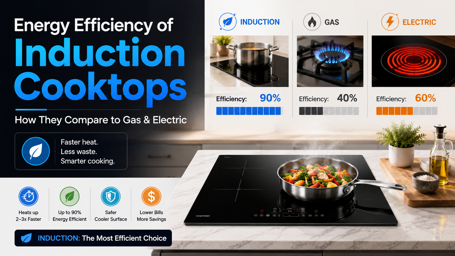 Energy Efficiency of Induction Cooktops