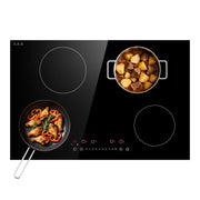 Table de cuisson vitrocéramique électrique VBGK 3000W 77cm à 4 foyers avec commande tactile LED