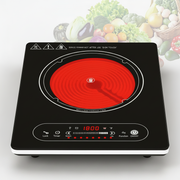 Plaque de cuisson électrique à un foyer VBGK 1800W, réchaud électrique portable de 14 pouces 110V pour cuisine domestique, VR et appartement