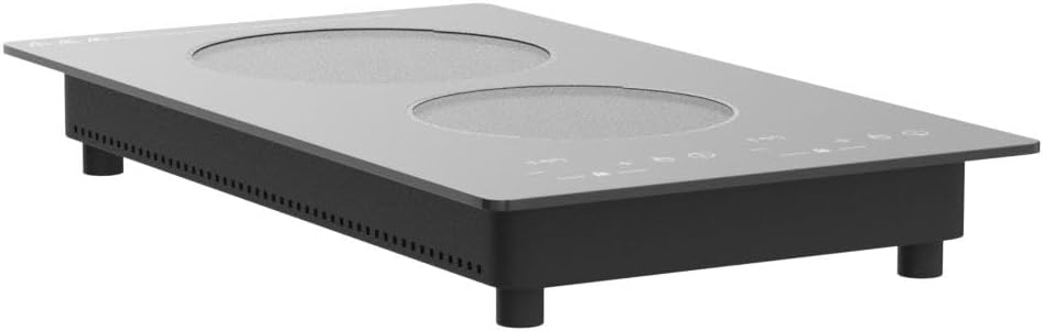 VBGK 12 Inch 2 Burner Electric Cooktop 110V 2100W, Built-in Radiant Stove Top for Kitchen & RV