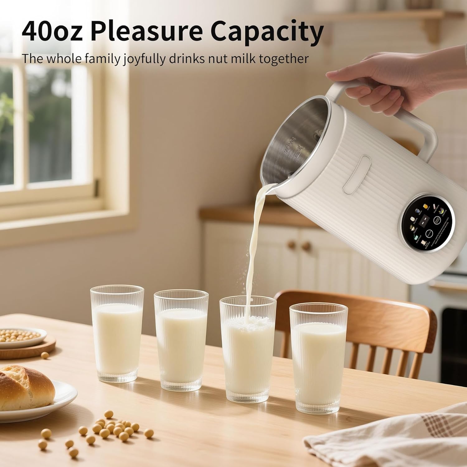 VBGK 35oz Nut Milk Maker Machine,8 in 1 Automatic Nut Milk Maker,Multi-Function Nut Milk Machine