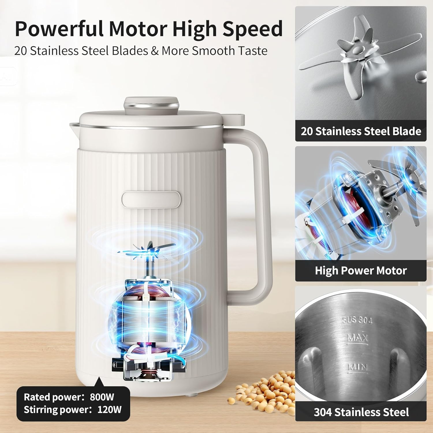 VBGK 35oz Nut Milk Maker Machine,8 in 1 Automatic Nut Milk Maker,Multi-Function Nut Milk Machine