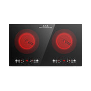 VBGK 24 Inch 2 Burner Electric Cooktop 2200W, Built-in & Countertop Ceramic Stove Top for Kitchen