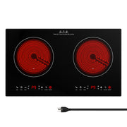 2 Burner Ceramic Stove VBGK 24 Inch Electric Cooktop Touch Control Ceramic Countertop Stove