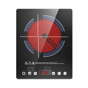 VBGK Electric Cooktop,110V Electric Stove Top,Single Burner LED Touch Control,1800W Portable Induction Cooktop