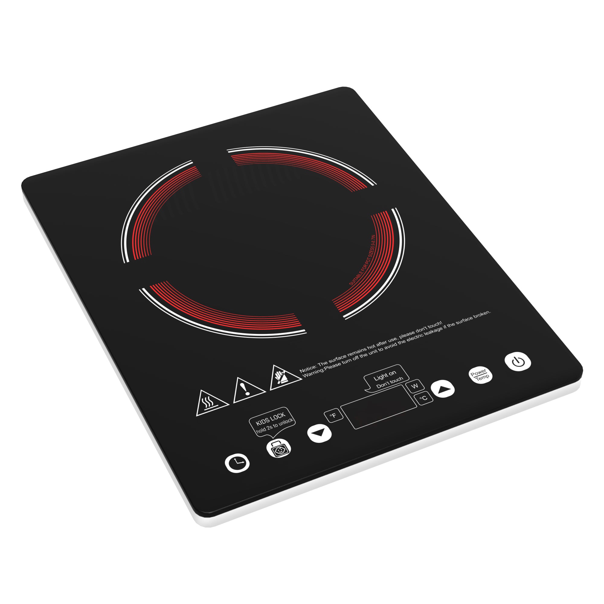 VBGK 11 Inch Portable Electric Ceramic Stove Cooktop 1800w Single Burner Infrared Stove