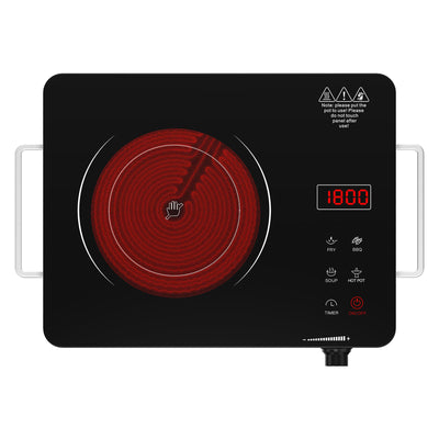 VBGK 1800W Portable Electric Cooktop Single Burner 110V Infrared Electric Ceramic Stove