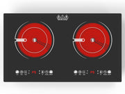 VBGK 2 Burner Electric Cooktop 110V 2400W, Touch Control Double Burner Electric Stove Top for Kitchen
