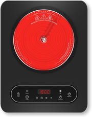 VBGK Single Burner Electric Cooktop 110V 1800W, Portable Electric Stove Top for Kitchen & RV Cooking