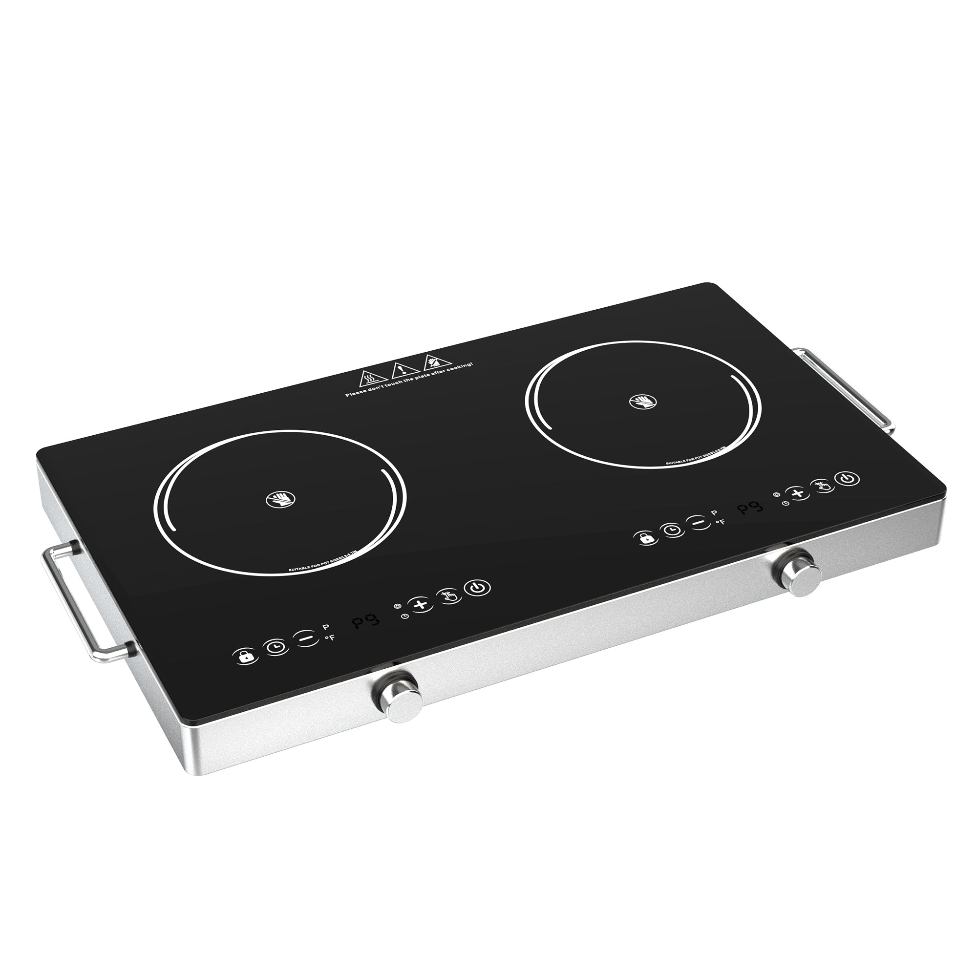 VBGK 24 Inch Electric Cooktop 4000W Two-Burner Electric Ceramic Cooktop