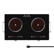 VBGK 24 Inch Electric Cooktop 4000W Two-Burner Electric Ceramic Cooktop