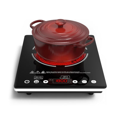 VBGK 12 inch 1800W draagbare keramische infraroodkookplaat, enkele kookplaat met aanraakbediening