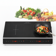 Table de cuisson à induction double VBGK 4000 W, plaque chauffante électrique 2 feux de 22 pouces avec contrôle de température indépendant pour la maison et le camping-car