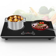 VBGK Induction Cooktop,110V 4000W Countertop Burners Electric Stove,2 Burner Induction Cooktop