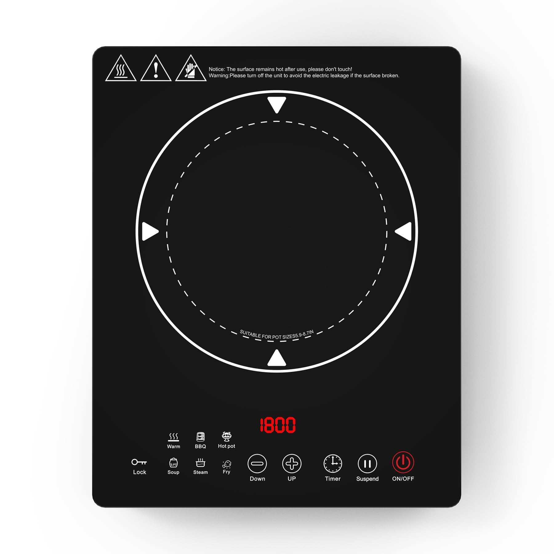 VBGK Single Burner Induction Cooktop,Hot Plate Portable induction Cooktop