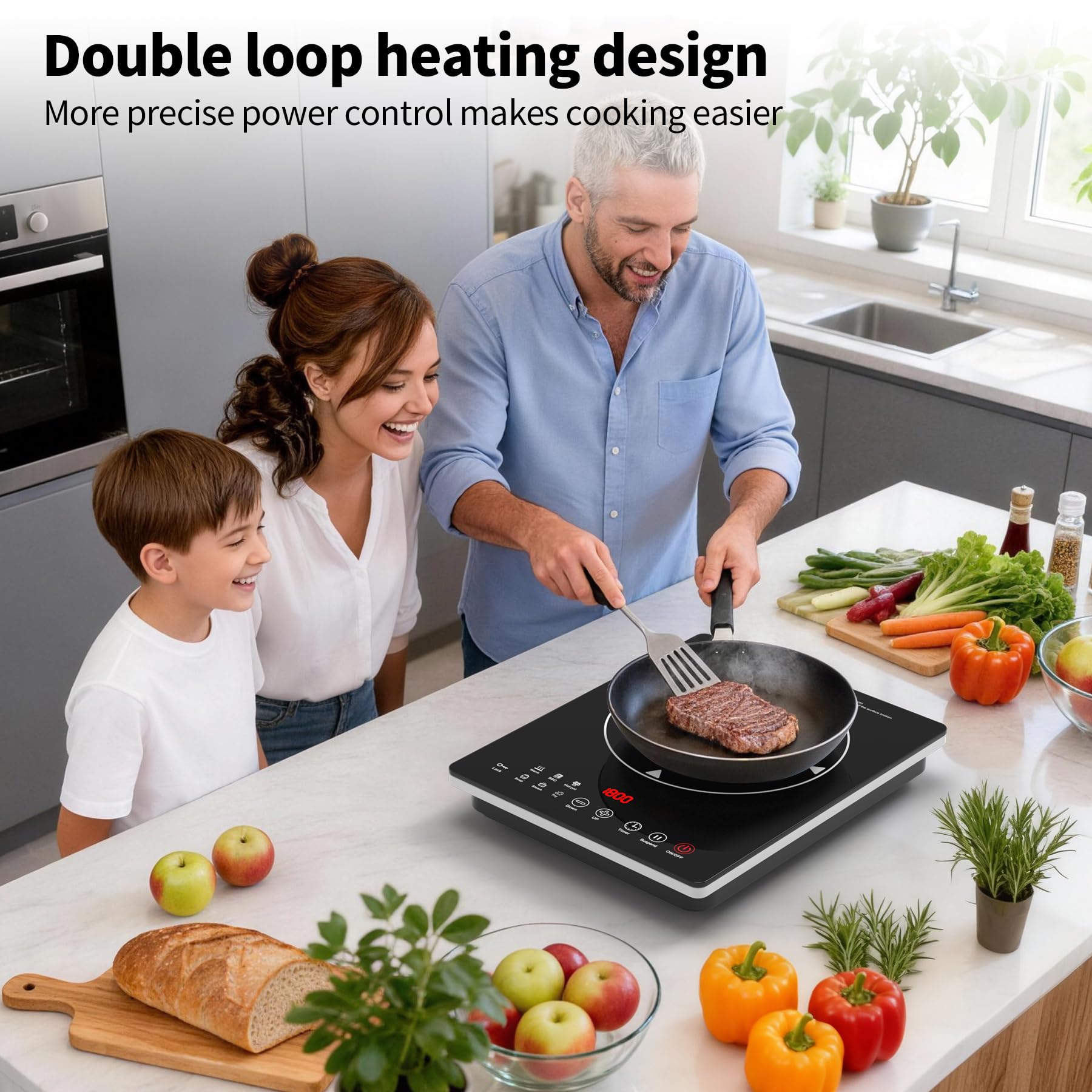 VBGK Single Burner Induction Cooktop,Hot Plate Portable induction Cooktop