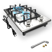 VBGK 12 Inch 110V Gas Cooktop Two Burner Stainless Stee Gas Stove Top