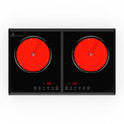 VBGK Electric Cooktop, 110V 3600w Stove top, 22 inch Countertop, 2 burer Electric cooktop