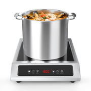 VBGK 1800W Induction Cooktop,Single Burner Commercial Portable Induction Cooktop 14 Inch,120V Stainless Steel Electric Countertop Burner