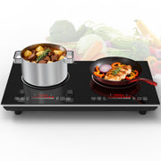 VBGK 2 burner Induction Cooktop, 110V 4000W Induction Hot Plate, 2 burner Induction cooktop