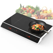 VBGK Double Induction Cooktop 4000W 2 Burner Electric Hot Plate Stove with Independent Temperature Control for Home & RV
