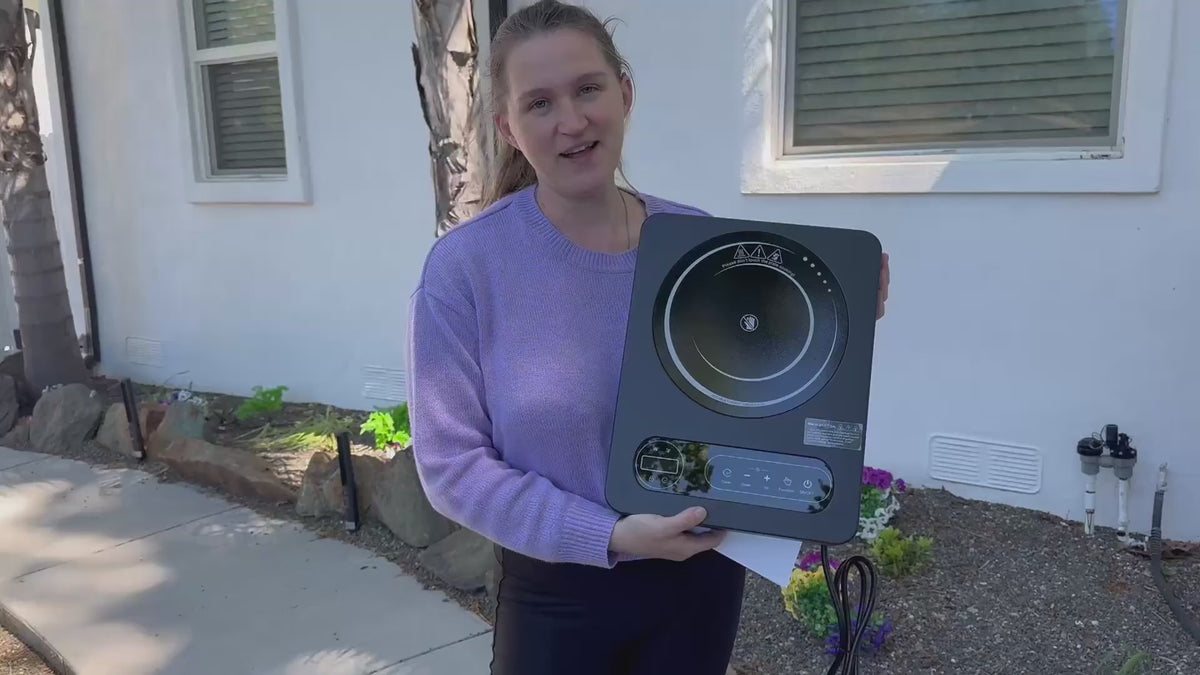 Carica video: Piano cottura elettrico a una zona VBGK da 11 pollici, 110V 1800W, fornello elettrico portatile per cucina e camper